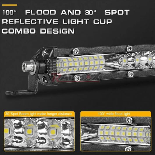 Two 10-Inch LED Light Bars Plus Four 4-Inch Work Pods for Off-Road Trucks, Suitable for Jeeps, Utes, 4Wds, And Atvs, Without Battery