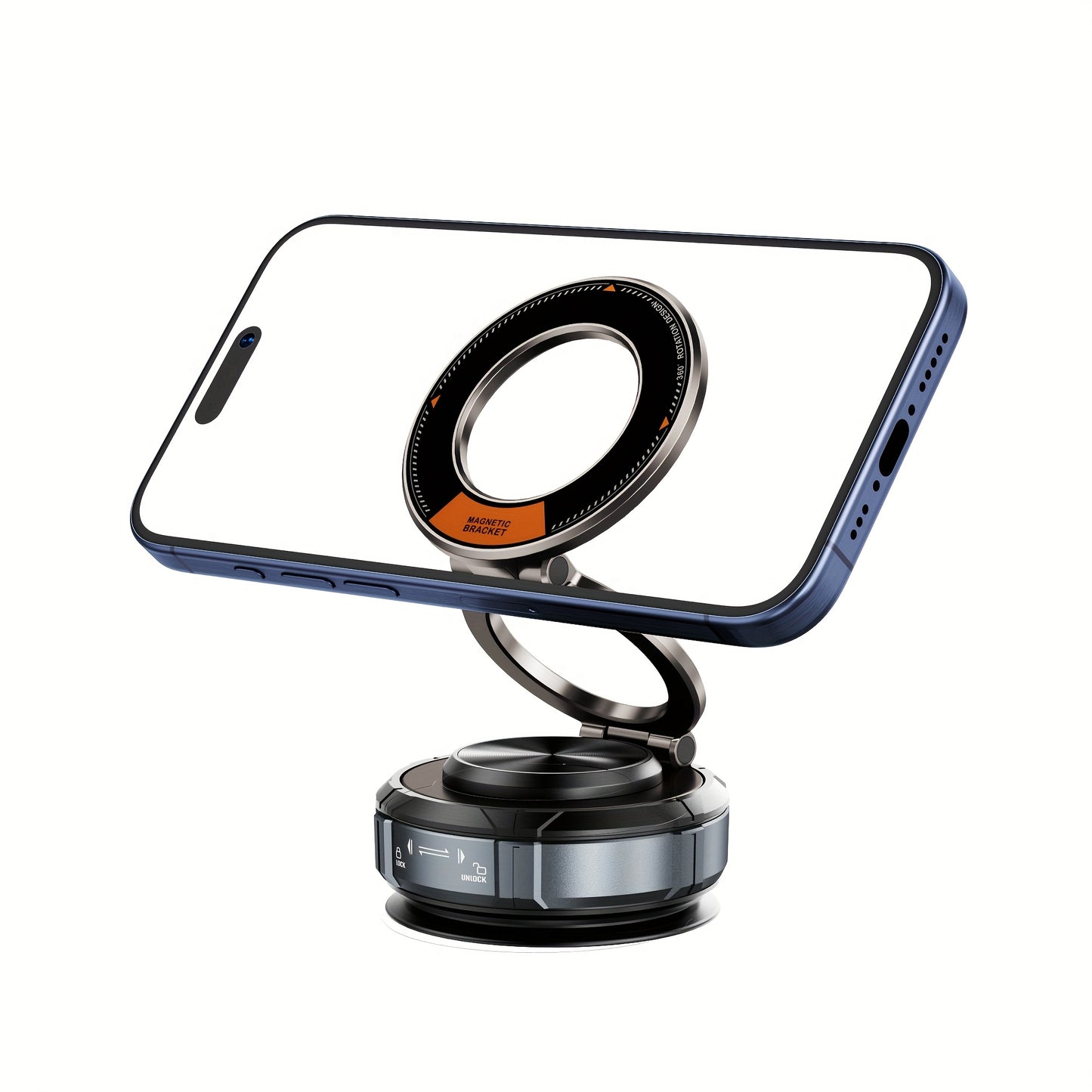 Magnetic Car Phone Holder [78+LBS Strongest Suction And 2400gf Strongest Magnetic Force] 360° Adjustable Car Phone Holder, Car Phone Holder for I Phone 16 Pro Max 15 14 13 12 Plus (Aluminum Alloy)