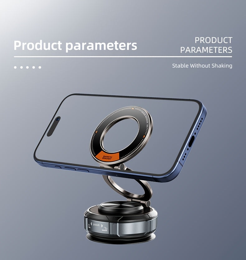 Magnetic Car Phone Holder [78+LBS Strongest Suction And 2400gf Strongest Magnetic Force] 360° Adjustable Car Phone Holder, Car Phone Holder for I Phone 16 Pro Max 15 14 13 12 Plus (Aluminum Alloy)