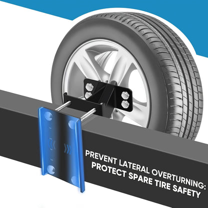 Spare Tire Carrier, Spare Tire Mounting Boat Trailer Bracket, Heavy-duty Lock Frame, Suitable for 4 And 5 And 6 Lug Trailer Wheels, 4.5 Inches, 4.75 Inches, 5 Inches And 5.5 Inches Bolt Patterns