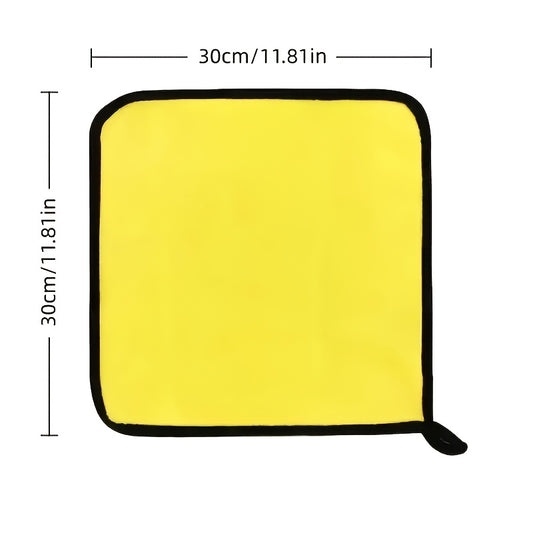 101pcs Double-Sided Coral Fleece Ultra-fine Fiber Cleaning Cloths | High Water Absorption, Reusable Dual Color Design (Yellow and Gray), Suitable for Home, Kitchen, Car, Bathroom, Glass Cleaning, Dust Removal, Multifunctional
