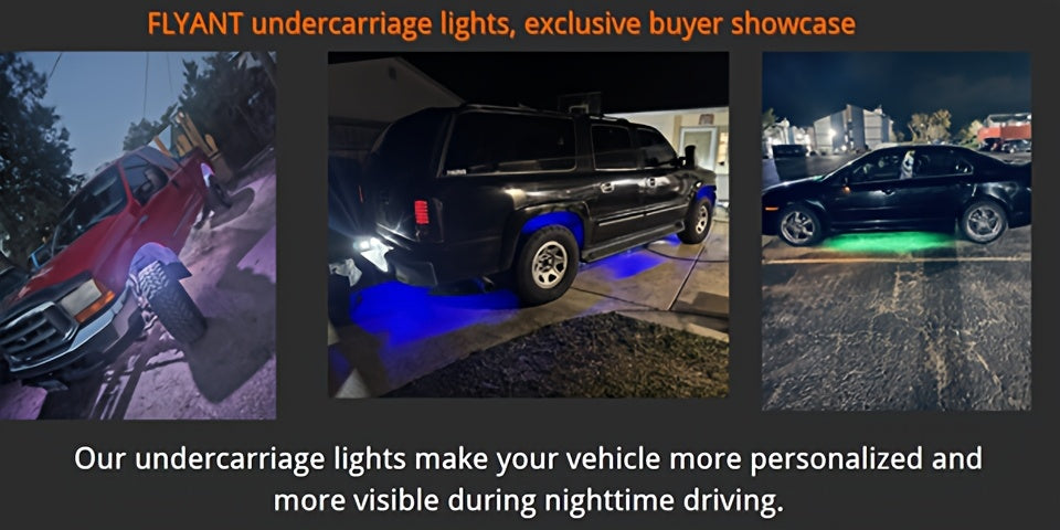 RGB LED Rock Lights Kit 9-LED Pods Sound-Activated App & Remote Control Multicolor Underglow Neon for Trucks SUVs Pickups Off-Road Vehicles 4 6 8 10pcs