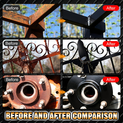 Metal Rust Conversion Agent for Automotive Metal Surfaces. Suitable for Automotive Chassis, Frames, Door Frames, Wheel Hubs, and Other Metal Components. Provides Long-lasting Protection by Effectively Preventing Rust Formation and Creating a Stable