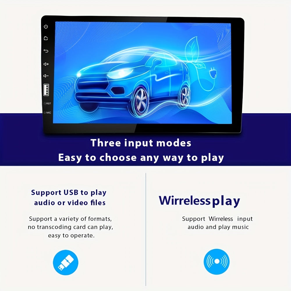 Hikity 1 din MP5 Player 9-Inch HD Touch Screen 1DIN Auto audio USB TF Card For Universal Autoradio Multimedia Player+Rear view Camera (optional)