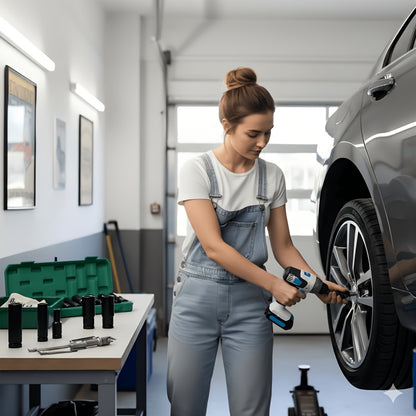 This Set of 1/2 Inch Deep Impact Sockets Comes with a Sturdy Green Storage Case, Perfect for Tasks Like Tire Removal, Mechanical Repairs, And Car Maintenance. It Works Well with Both Electric And Pneumatic Drills