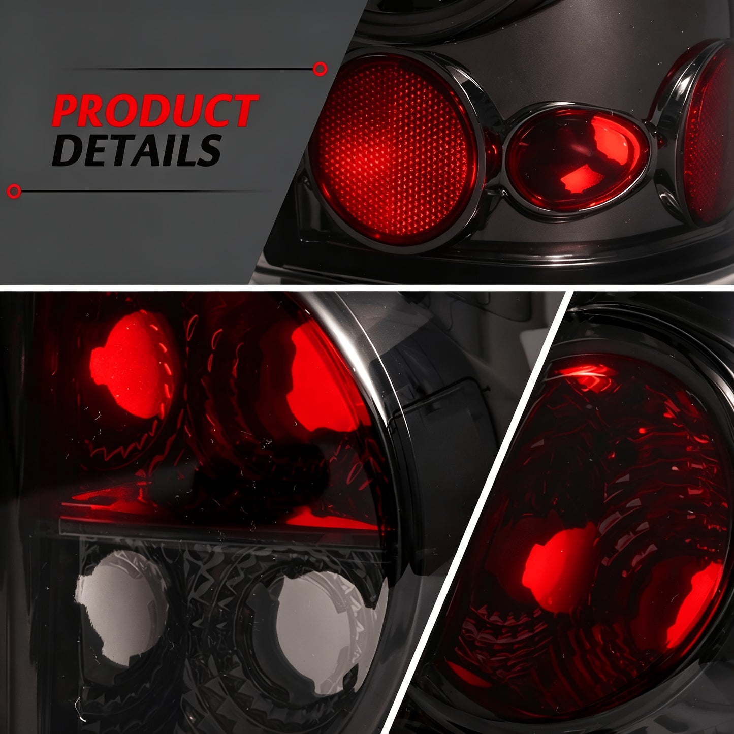 Taillights Truck Accessories A Pair Truck Accessories for Chevrolet for Chevy for Silverado 1500 1500HD 2500 2500HD 1999-2006, Tail Lights for Trucks Plastic Housing + Lens (No Bulbs)