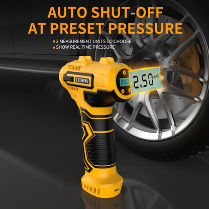 Cordless Tire Inflator 150 PSI – Auto-Shutoff, Digital Pressure Gauge, LED Light, Rechargeable Handheld Air Pump for Car, Motorcycle & Bike