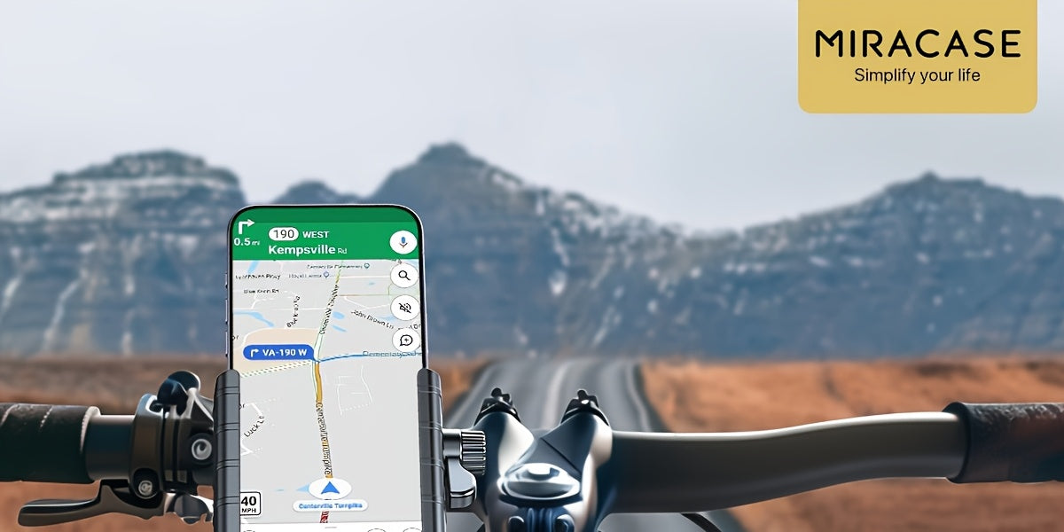 Motorcycle Phone Mount Bike Phone Holder – Quick Lock, Camera-Friendly, Universal Handlebar Clamp for iPhone Samsung 4–7" Phones, Scooter & Bicycle