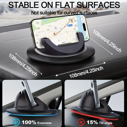 NOHON Car Phone Holder, Cell Phone Holder For Car, Dashboard Phone Holder Mount, 360° Rotation Phone Holder For Car, Suction Cup Holder Phone Mount, Silicone Car Pad Mat For Dashboards Slip Free Desk Phone Stand For IPhone17 16 15