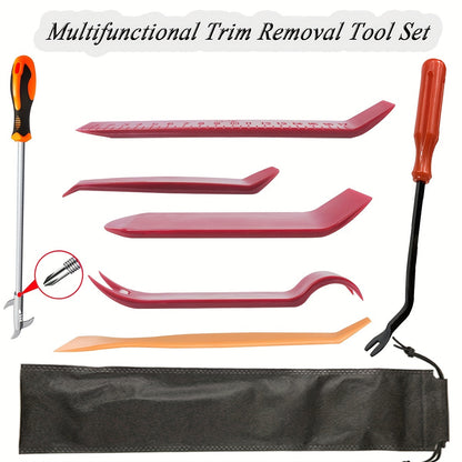 [Portable Car Tool Kit] Car Repair Tool Kit, Emergency Tool With Carrying Bag, Portable Car Door Opener Kit, Car Lockout Kit Car Unlocking Kit, Without Battery