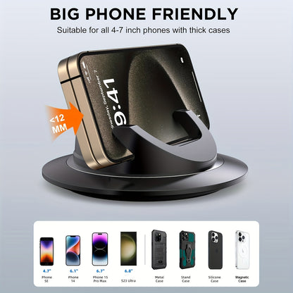 NOHON Car Phone Holder, Cell Phone Holder For Car, Dashboard Phone Holder Mount, 360° Rotation Phone Holder For Car, Suction Cup Holder Phone Mount, Silicone Car Pad Mat For Dashboards Slip Free Desk Phone Stand For IPhone17 16 15
