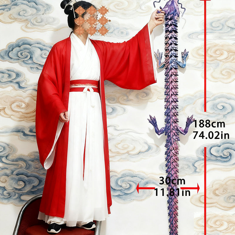Extra-large 74-inch Chinese Dragon Car Decoration Movable Parts Mobile Dashboard Hanging Decoration, Non-electric Vehicle Interior Decoration, Ideal Gift for Car Enthusiasts During the Spring Festival, Halloween and Christmas. Car Suspension Decorati
