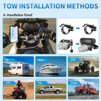 Motorcycle USB Charger Dual USB Type-C PD & Quick Charge 3.0 with Voltmeter & ON/OFF Switch – Fast Charging for Phone Tablet