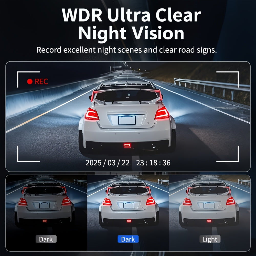 Dual Dash Cam Front And Inside, 1080P 170° Wide Angle Night Vision, Loop Recording with G-Sensor, Compact Car Evidence Solution USA