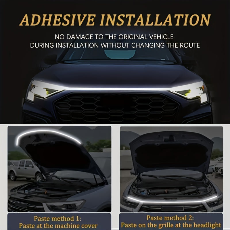 Car Decorative Lights, Start Scanning Lights, Hood Lights, Engine Hood Lights, Grille LED Lights, Modified Flow Light Strips