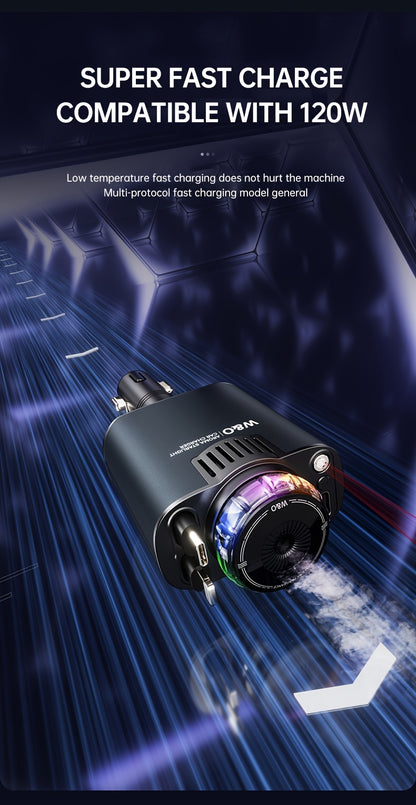 Three-In-One Multifunctional Car Charger, Perfume Machine, Starry Sky Ceiling Light, Dual 80cm/32inch Type-C+Lightning Retractable Cable, Air Freshener, Adapter For IPhone 16/15/Plus/Pro Max, For S25/24, Great Christmas Birthday Gift.