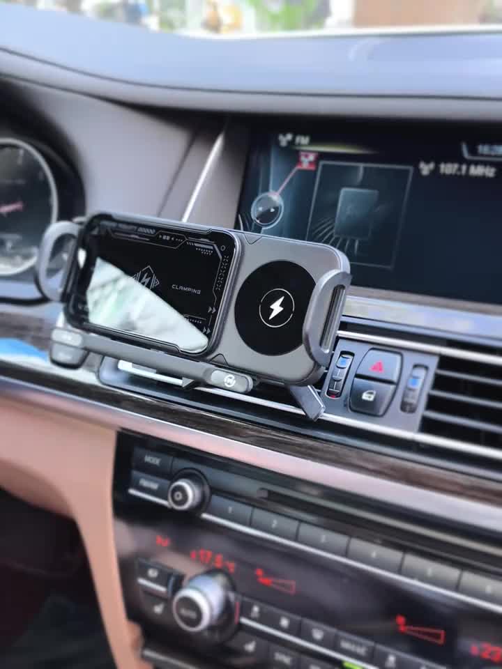 Car Holder with Wireless Fast Charging for Foldable Screen Phones Suitable for iPhone 8/X/11/12/13/14/15 Series, Samsung Note20/10/9/8 Series, S10/9/8 Series Fold 5, Fold 6/, W23/W24 Wireless Charging Output 5W/7.5W/10W/15W
