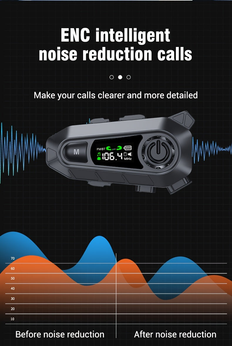 Motorcycle Helmet Wireless Intercom Headset