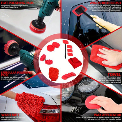 Car Detailing Brush Set, Car Detailing Kit, Car Detailing Brushes, Car Cleaning Kit, Car Windshield Cleaning Tool, Professional Car Care kit - Car Wash Brush kit for Interior Exterior Wheels