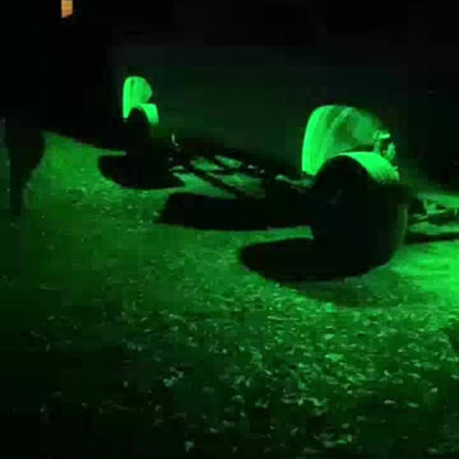 RGB-IC LED Rock Light Kit 4 or 8 Pods, APP & RF Control, Chasing Dream Color Underglow Downlight with Music Mode, 12V for Truck UTV Golf Cart Off-Road Vehicle