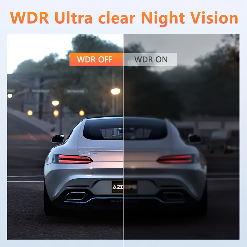 Dash Cam for Car FHD1080P 2 Channels Camera 360 Dash Cam Car DVR 170° Large Wide Angle Car Recorder Super Night Vision Loop Recording G-Sensor Tachograph Dashboard Camera