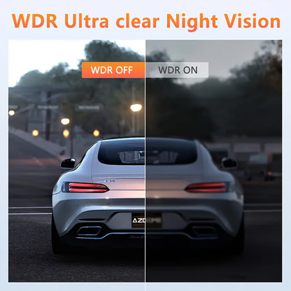 Dash Cam for Car FHD1080P 2 Channels Camera 360 Dash Cam Car DVR 170° Large Wide Angle Car Recorder Super Night Vision Loop Recording G-Sensor Tachograph Dashboard Camera
