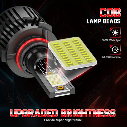 2/4/6pcs LED Headlight Bulbs Combo 9005+9006 Fit for Chevy Silverado for GMC Sierra 1500 1999-2006 High Low Beam, 12V 24V 230W Two-sided Ultra Bright COB Chip, Without Battery, Automotive Lighting, Clear Beam Lights, Highperformance Bulbs