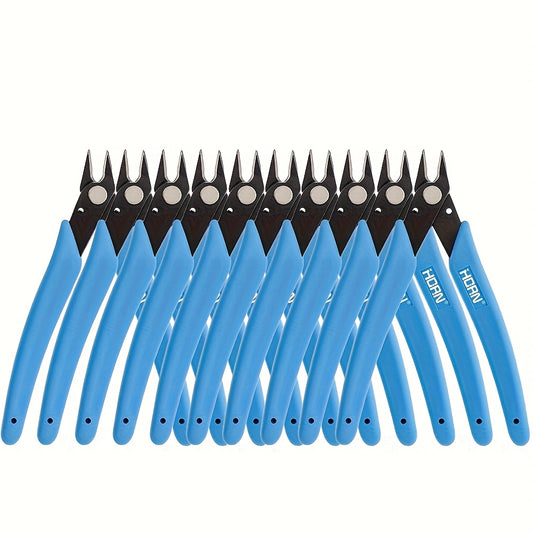 [Precision Flush Cutter Pliers] 5/10pcs 5-Inch Precision Flush Cutter Pliers - Durable Steel, Rust-Resistant, Micro Side Cutting Nippers For Electronics, Zip Ties, Crafts, Model Kits, Set Of 10