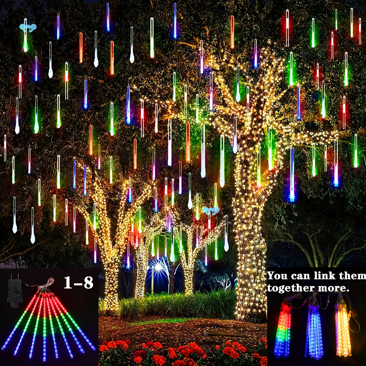 LED Wheel Ring Lights with Remote Control – 7-Color Flashing Modes, Car Rim Light Kit for Truck SUV Pickup Offroad Vehicle, USB LED Strip Option