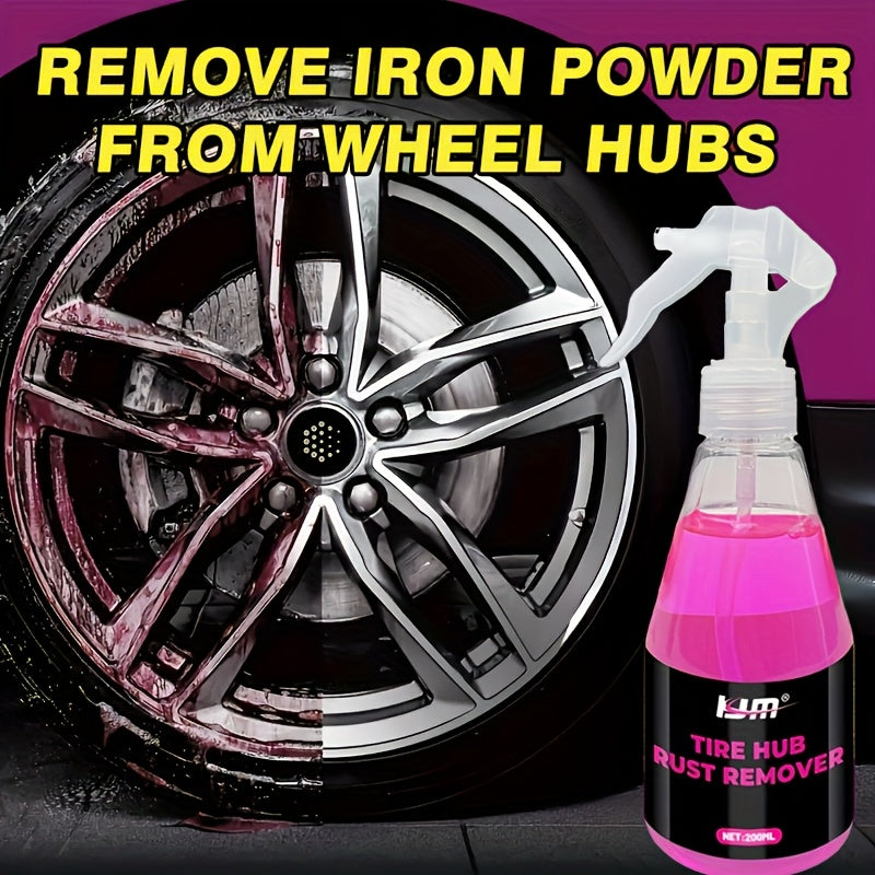 Wheel & Rim Iron Remover Spray – 6.76 oz + Towel Kit, Brake Dust & Rust Remover, Safe for Chrome Paint Alloy Wheels, Car Detailing Must-Have
