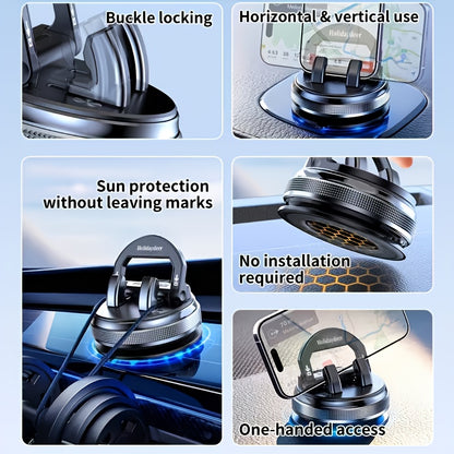 New 360 Degree Rotating Car Phone Holder - Car Dashboard Phone Holder, Durable Dashboard Mount, Suitable for Smartphones, Ideal for Car Navigation And Entertainment, Sturdy And Non-Slip Support