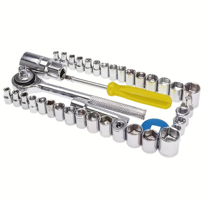 40pcs Socket Wrench Tool Kit - A Professional Hand Tool Set Designed for Various Uses And Easy Upkeep