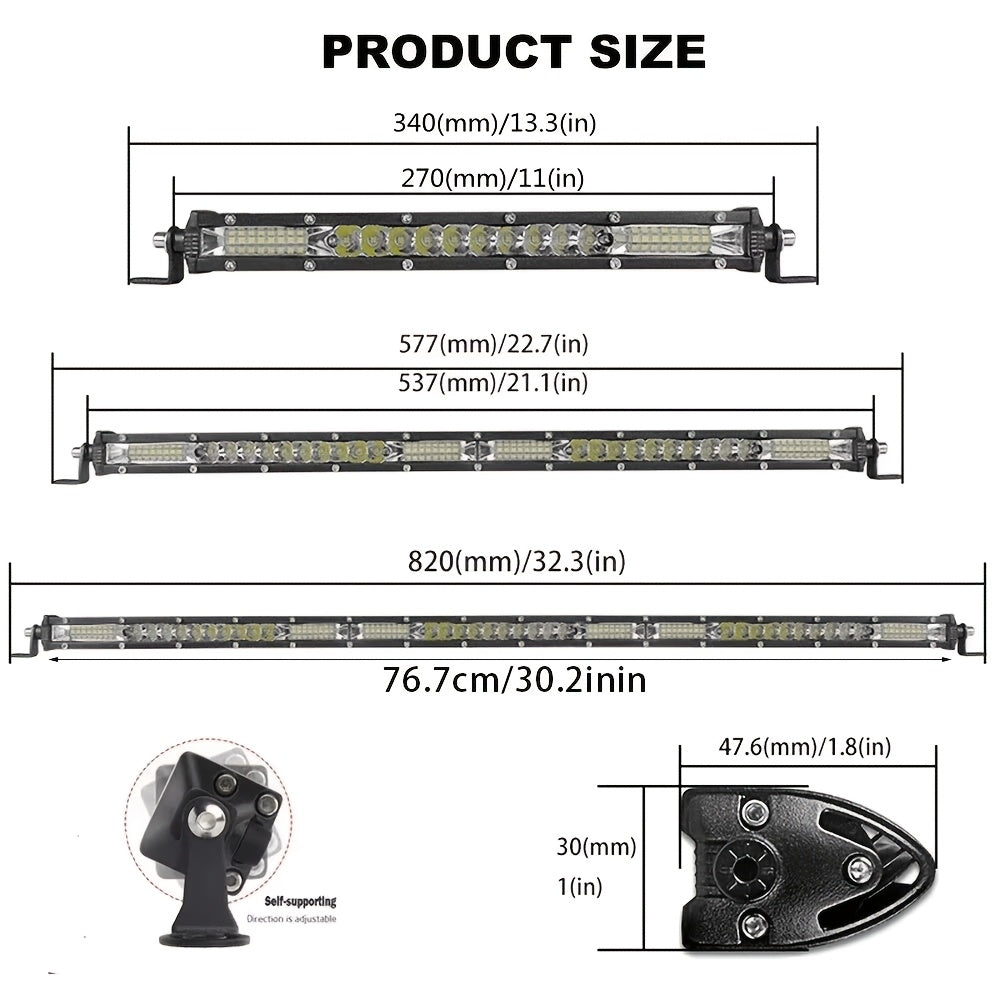 30Inch 20Inch Led Work Light Bars - Bright, Durable for Pickups, Atvs, Utvs, Suvs & Boats Off Road, Without Battery