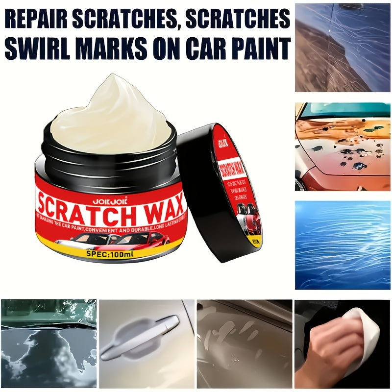 Car Scratch Repair Wax, Upgraded Car Paint Scratch Removal Suit-polishing and Waxing Repair Cream, Recovery Scratch Repair Cream
