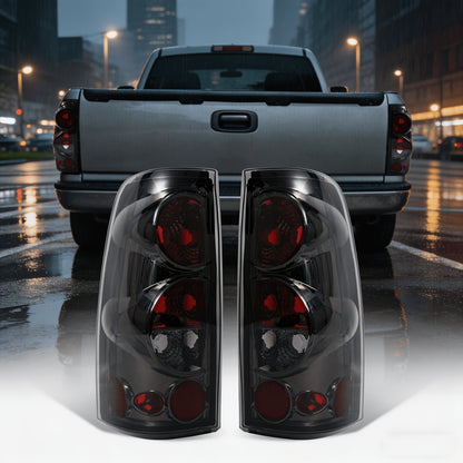 Taillights Truck Accessories A Pair Truck Accessories for Chevrolet for Chevy for Silverado 1500 1500HD 2500 2500HD 1999-2006, Tail Lights for Trucks Plastic Housing + Lens (No Bulbs)