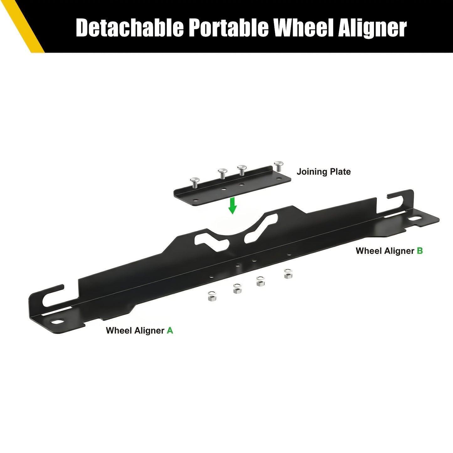 2pcs Wheel Repair Tools, Wheel Alignment Tools, Heavy Duty Toe-In Positioning Tool Plate with Hanging Holes for Easy Wall Mounted Storage Black, Universal Fit for Car, Truck, SUV, Valentine'S Day Gifts, Halloween Gifts