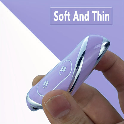 Honda Key Fob Cover Case – Accord Civic CR-V CR-Z Fit Odyssey Crosstour Protector Shell, Purple Blue White Black