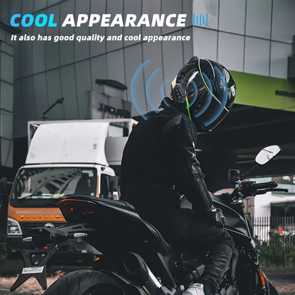 Motorcycle Helmet Bluetooth Headphones – Wireless 6.0, Hi-Fi Stereo, Noise Cancellation, Hands-Free Calls | RGB Atmosphere Light & Standard Variants