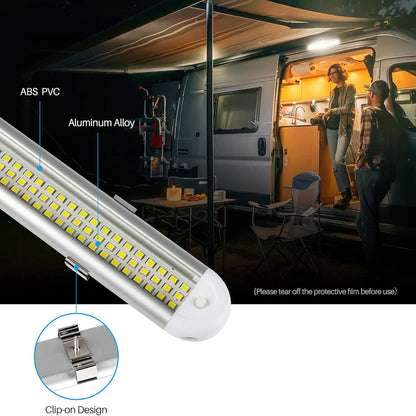 4/8pcs 12V LED Interior Light Bar | 120LEDs 1500LM 8W DC, with ON/OFF Switch, for Enclosed Cargo Trailer, RV Van, Truck, Lorry, Camper, Boat, Caravan, Without Battery