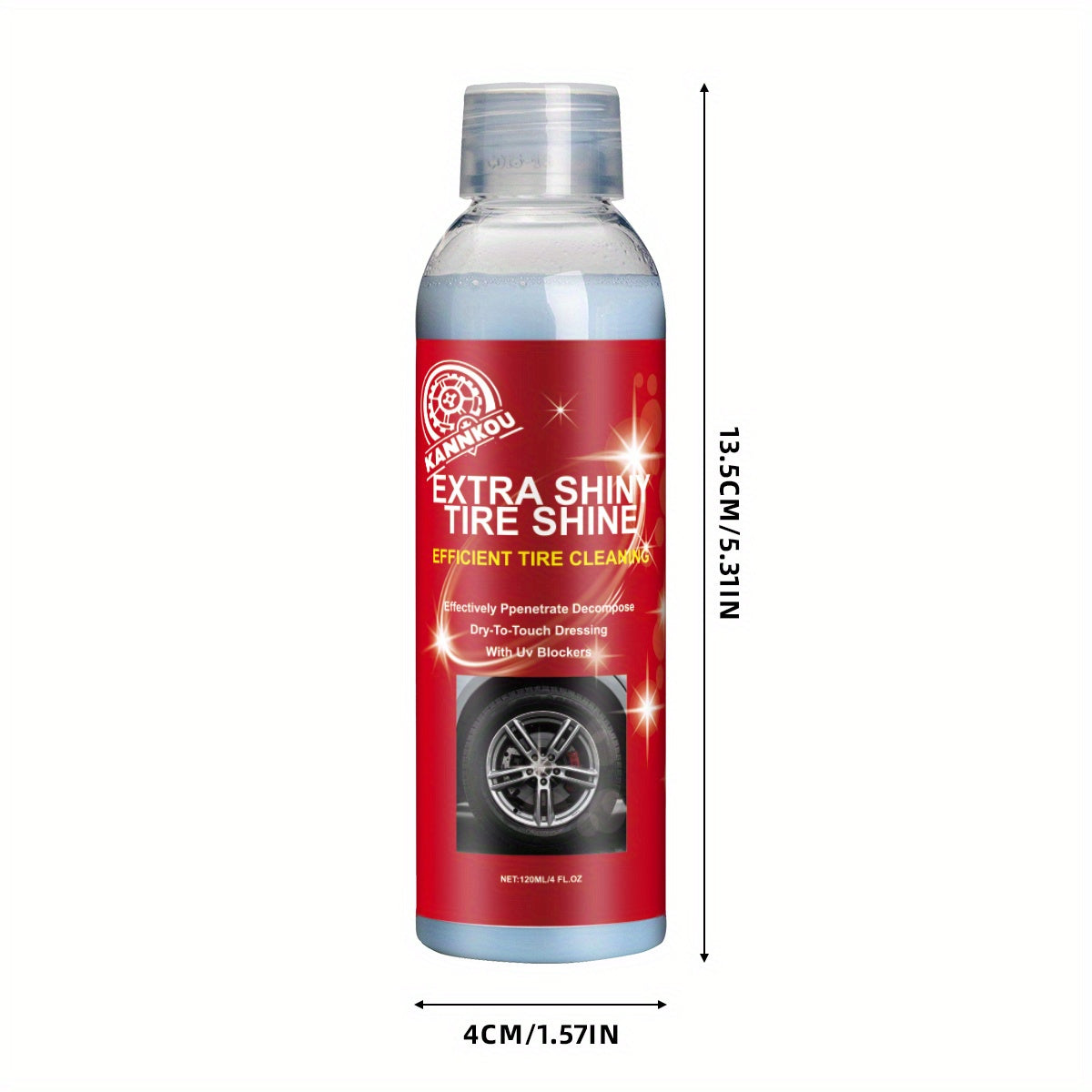 Tire Shine Spray & Dressing - High Gloss Black Tire Polish with UV Protection, Long-Lasting Coating for Cars, Quick-Acting Shine Restoration & Protection, Chemical-Free Formula, Fit for All Vehicles, Car Tire Shine, Vehicle Appearance Enhancement