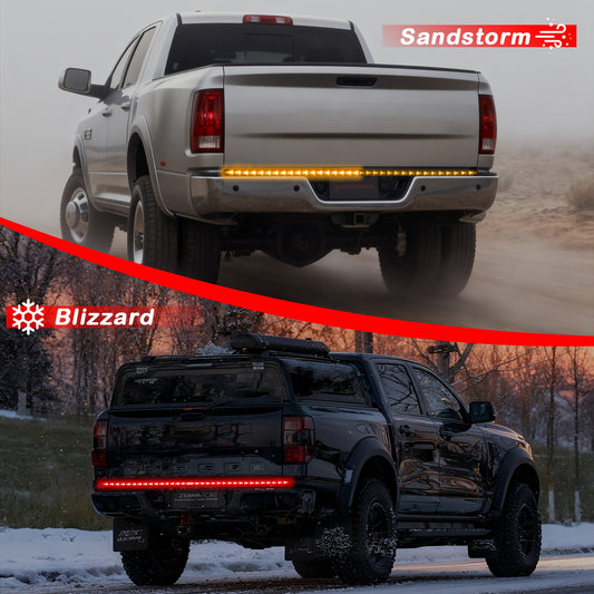1pc, 60in LED Tailgate Striped Light for Trucks, Car Exterior Modern Vehicle Lighting, High Brightness Anti-rear-end LED Light Bar, Fish Bone Arrowhead Lamp for Pickup SUV, No-Drill Installation Bright Illumination for Enhanced Night Visibilityp