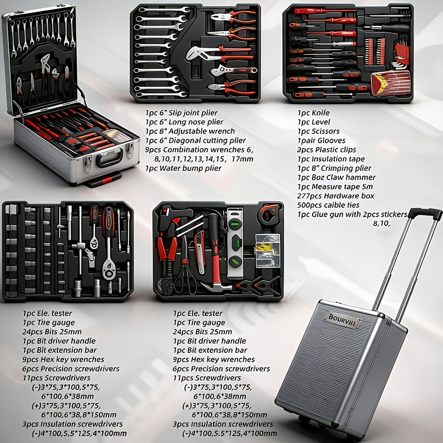 899/52pcs Professional Tool Set, Multi-functional Toolbox, Portable Design, For Home And Car Repair, A Tool Set For Enthusiasts And Professionals, A Gift For Friends, Local Shipping
