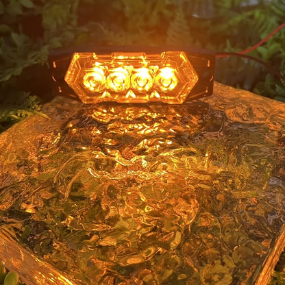 12pcs New Upgraded 12V-24V Universal LED Light for Atv Utv Boat Bike-Heavy-Duty Off-Road with Amber/Red/White, 12-24V Vehicle