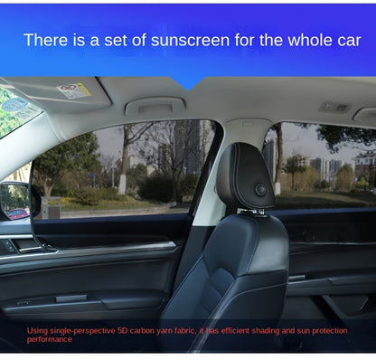 4pcs Magnetic Car Sunshade Curtains - Black Mesh Design for UV Protection, Heat Insulation, And Easy Installation On Windshield Or Window