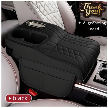 1 Car Center Console Tray with Raised Design, Tissue Box and Cup Holder, Multi-Color Options, Storage Mat, Includes a Gift Card