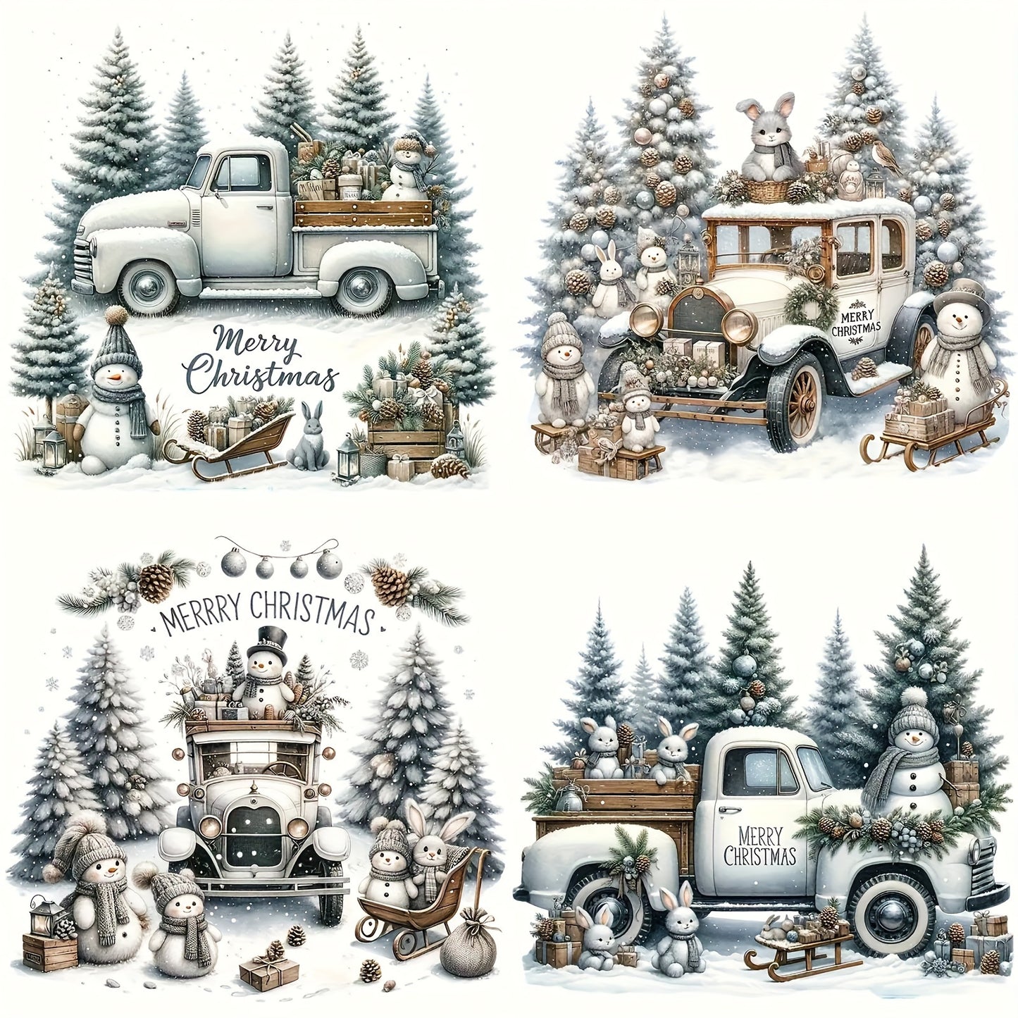 (2 Pack) Merry Christmas Vinyl Stickers Great for laptops bottle truck phone motorcycle window wall and cup Christmas stickers