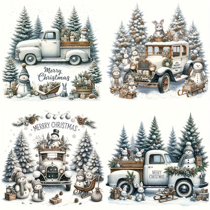 (2 Pack) Merry Christmas Vinyl Stickers Great for laptops bottle truck phone motorcycle window wall and cup Christmas stickers