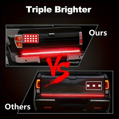 [LED Light Strip] 60in Pickup Truck Arrow LED Light Red And Yellow Light Strip, Truck Rear Decorative Light, Car Rear Atmospheric Light 12V