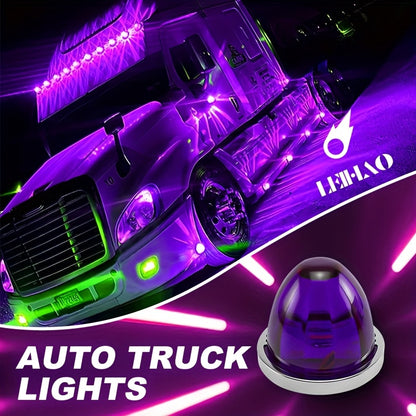 2pcs Car Side Ground Lights, Watermelon LED Always-on Car Side Lights, Truck Side Indicator Lights, Easy to Install, Suitable for Various Vehicles, Suitable for Semi-trailers And Boat Trailers, No Battery Required, Includes Screws