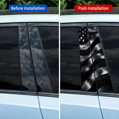 2pcs National Flag Pattern Car Stickers: Waterproof And Scratch-Resistant, Suitable for All Vehicle Models - Car Decoration for Festivals, Compatible with Laptops And Cars